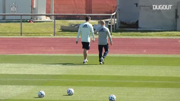Gerard Moreno trains individually